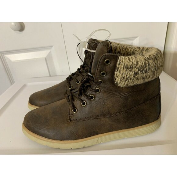 New Cliffs by White Mountain Women’s Sz 10M wheat Sweater Knit Hiker ankle boots - Picture 6 of 9